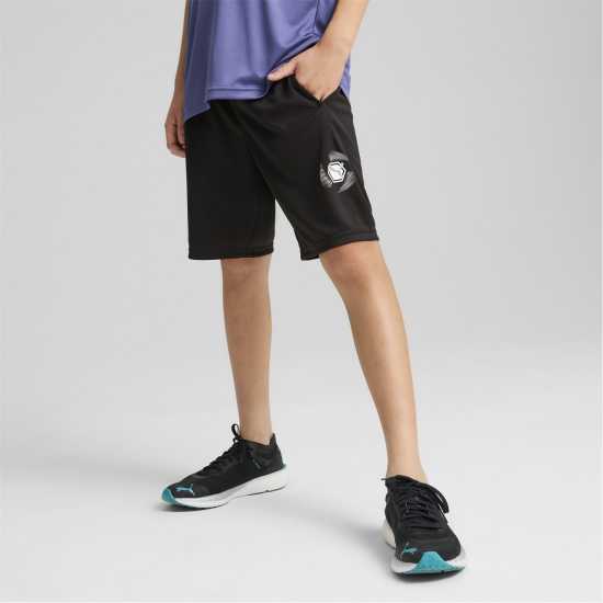 Детски къси панталони Puma Active Sports Graphic Poly Shorts B Gym Short Unisex Kids Черно Пума Puma Active Sports Graphic Poly Shorts B Gym Short Unisex Kids Черно Пума Детски къси панталони