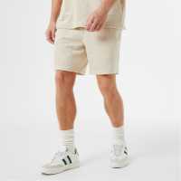 Jack Wills Logo Repeat Towelling Shorts Stone Мъжки къси панталони