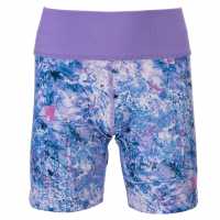 La Gear Къси Панталони Момичета Training Cycle Shorts Junior Girls Purple Print Детски къси панталони