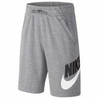 Nike Момчешки Къси Гащи Hbr Fleece Shorts Junior Boys Grey/Black Детски полар