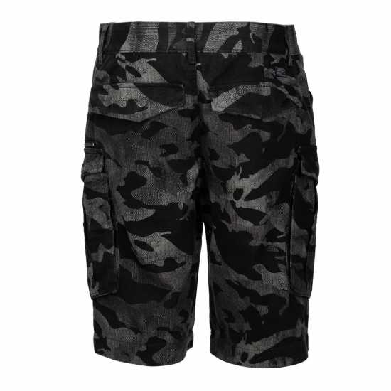 Firetrap Мъжки Шорти Btk Shorts Mens Черно камуфлаж Мъжки къси панталони