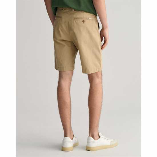 Gant Slim Fit Twill Shorts Тъмно кафяво 