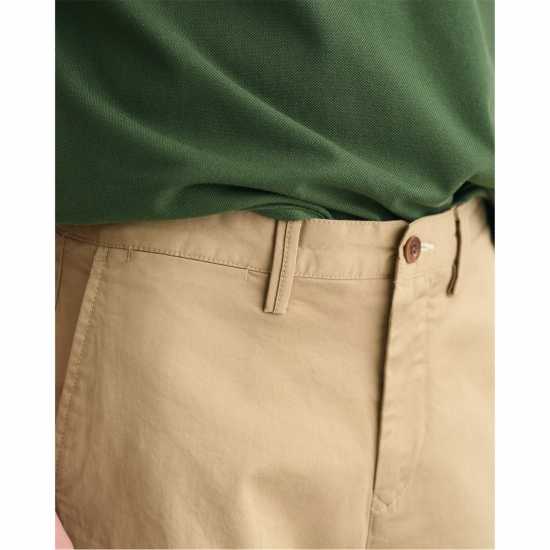 Gant Slim Fit Twill Shorts Тъмно кафяво 