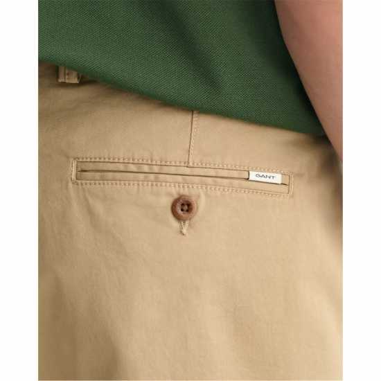 Gant Slim Fit Twill Shorts Тъмно кафяво 