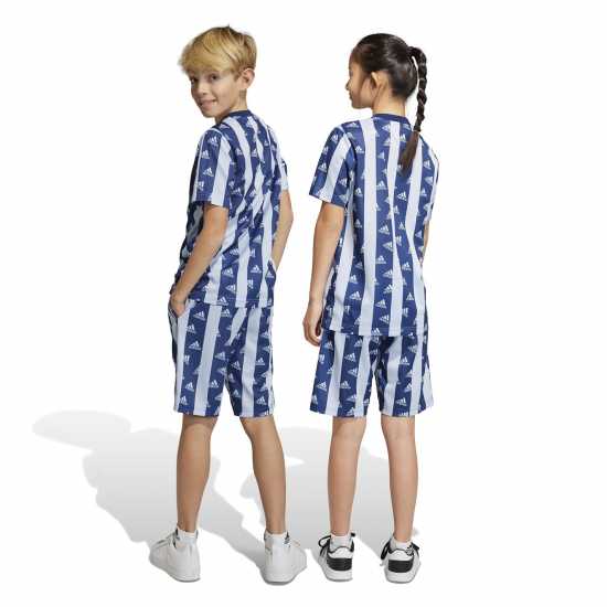 Adidas Десенирани Шорти Brand Love Allover Print Shorts  Детски къси панталони