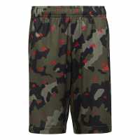 Adidas Детски Шорти Train Essentials Camouflage Shorts Juniors Olive Strata Детски къси панталони