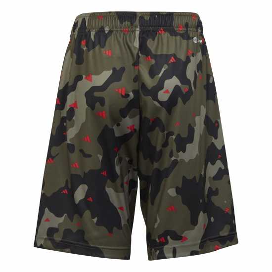 Adidas Детски Шорти Train Essentials Camouflage Shorts Juniors Olive Strata Детски къси панталони