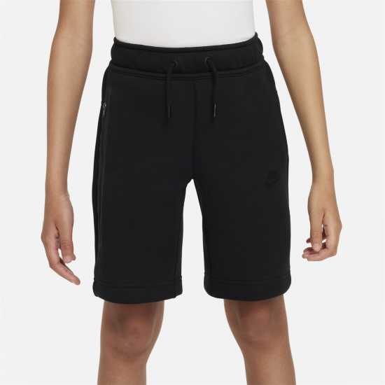 Nike Tech Fleece Big Kids' (Boys') Shorts Черно Детски къси панталони