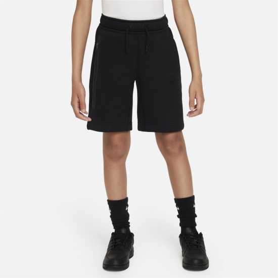 Nike Tech Fleece Big Kids' (Boys') Shorts Черно Детски къси панталони