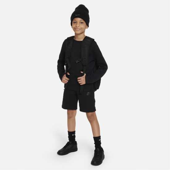 Nike Tech Fleece Big Kids' (Boys') Shorts Черно Детски къси панталони