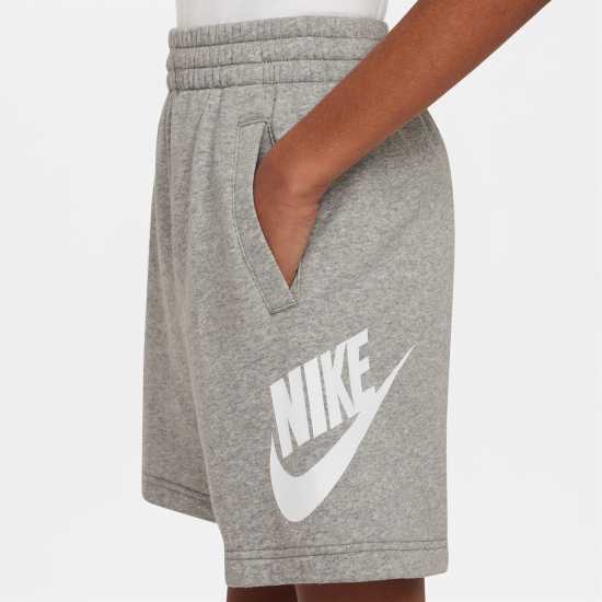 Nike Sportswear Club Fleece Big Kids' French Terry Shorts Тъмно сиво меланж Детски къси панталони