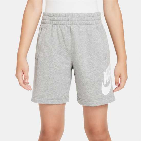 Nike Sportswear Club Fleece Big Kids' French Terry Shorts Тъмно сиво меланж Детски къси панталони