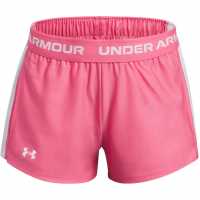 Under Armour Icon Fleece Taping Joggers Juniors Супер Розово/Бяло Детски долнища на анцуг