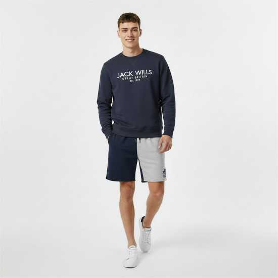 Jack Wills Men's Jw Cut And Sew Fleece Jogger Shorts  
