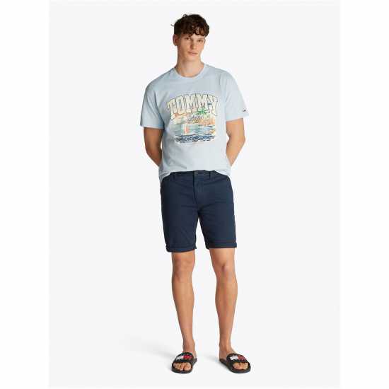 Къси Панталони Tommy Jeans Men's Chino Shorts Тъмна Нощна Морска Къси Панталони Tommy Jeans Men's Chino Shorts Тъмна Нощна Морска
