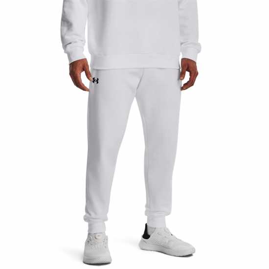 Under Armour Мъжки Анцуг Armour Rival Tracksuit Bottoms Mens White Мъжко облекло за едри хора