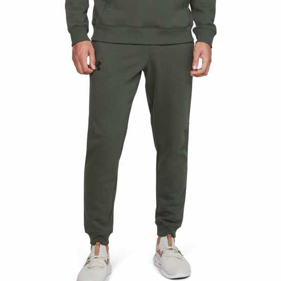 Under Armour Мъжки Анцуг Rival Fleece Tracksuit Bottoms Mens Bar Green Мъжки меки спортни долнища