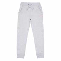 Jack Wills Kids Girls Script Joggers Light Grey Marl Детски долнища на анцуг