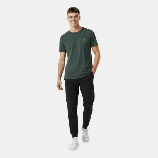Jack Wills Men's Jw Jacquard Open Hem Fleece Joggers Черно 