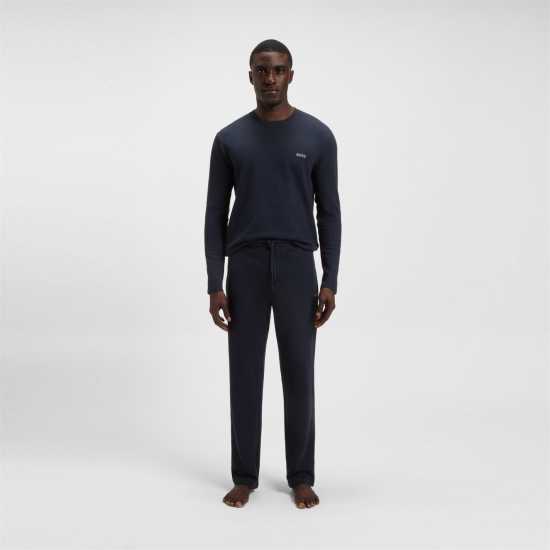 Hugo Boss Мъжко Спортно Долнище Boss Waffle Pants 10269584 01 Joggers Mens Тъмно синьо 403 