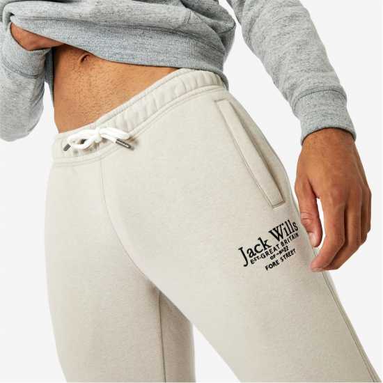 Мъжко Спортно Долнище Jack Wills Haydor Logo Joggers Mens Stone Мъжки меки спортни долнища