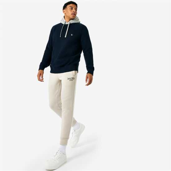 Мъжко Спортно Долнище Jack Wills Haydor Logo Joggers Mens Stone Мъжки меки спортни долнища