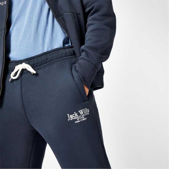 Мъжко Спортно Долнище Jack Wills Haydor Logo Joggers Mens Морска синьо Мъжки меки спортни долнища