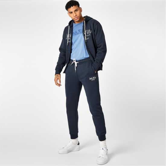 Мъжко Спортно Долнище Jack Wills Haydor Logo Joggers Mens Морска синьо Мъжки меки спортни долнища