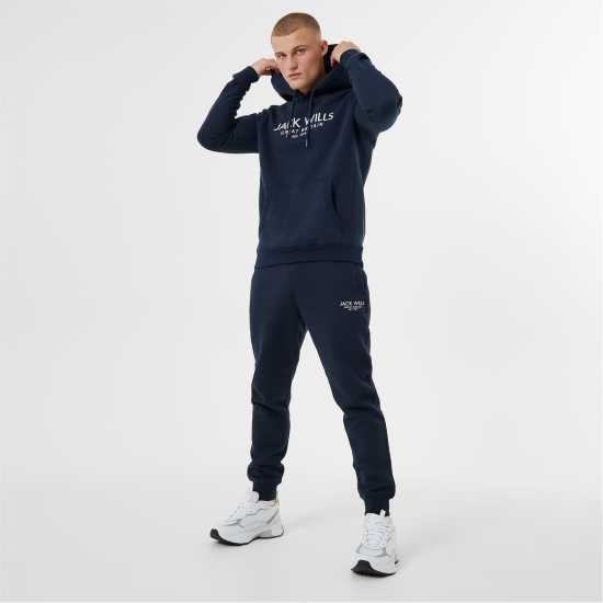 Мъжко Спортно Долнище Jack Wills Haydor Logo Joggers Mens Морска синьо Мъжки меки спортни долнища