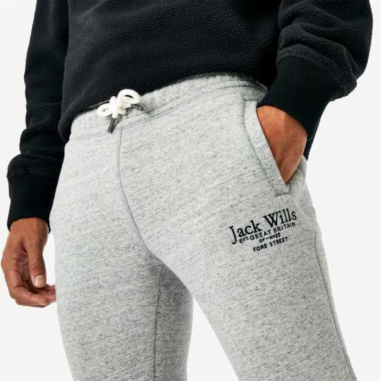 Мъжко Спортно Долнище Jack Wills Haydor Logo Joggers Mens Сив марл Мъжки меки спортни долнища