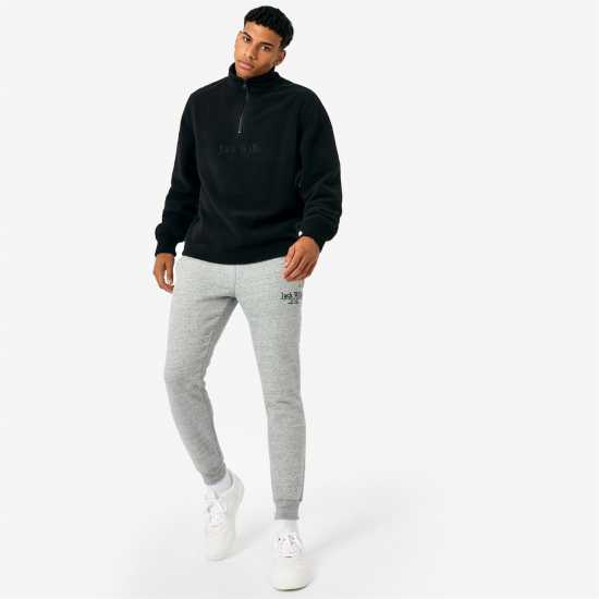 Мъжко Спортно Долнище Jack Wills Haydor Logo Joggers Mens Сив марл Мъжки меки спортни долнища
