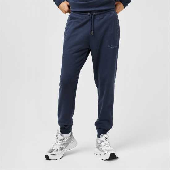 Мъжки меки спортни долнища Jack Wills Jacquard Logo Joggers Нощно небе Jack Wills Jacquard Logo Joggers Нощно небе Мъжки меки спортни долнища