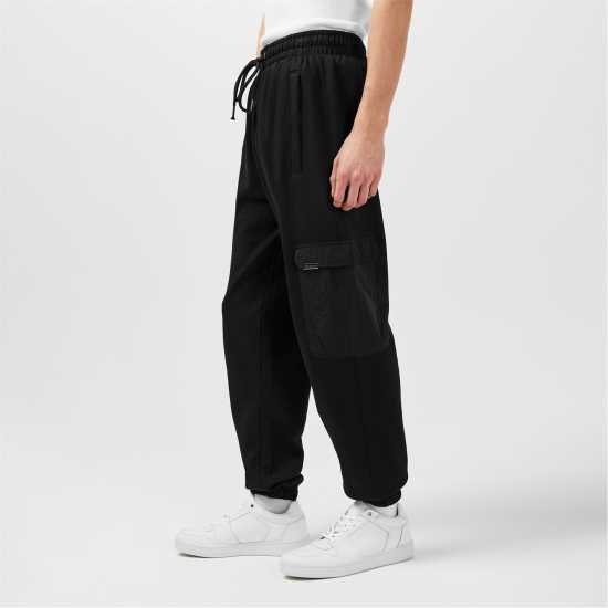 Firetrap Мъжко Спортно Долнище Hybrid Jogging Bottoms Mens Черно Мъжки меки спортни долнища