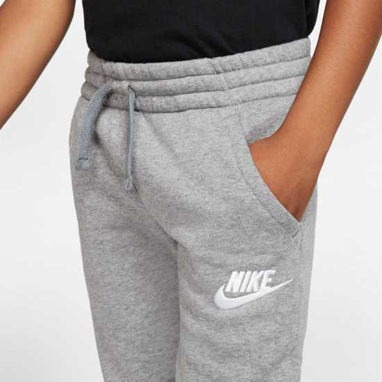 Nike Детско Долнище За Бягане Fleece Jogging Bottoms Juniors Сиво Детски долнища на анцуг