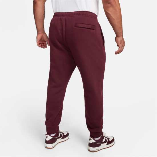 Nike Мъжко Долнище За Джогинг Sportswear Club Fleece Jogging Pants Mens Maroon/White Мъжко облекло за едри хора