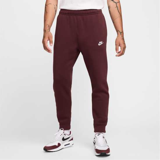 Nike Мъжко Долнище За Джогинг Sportswear Club Fleece Jogging Pants Mens Бордово Мъжки меки спортни долнища