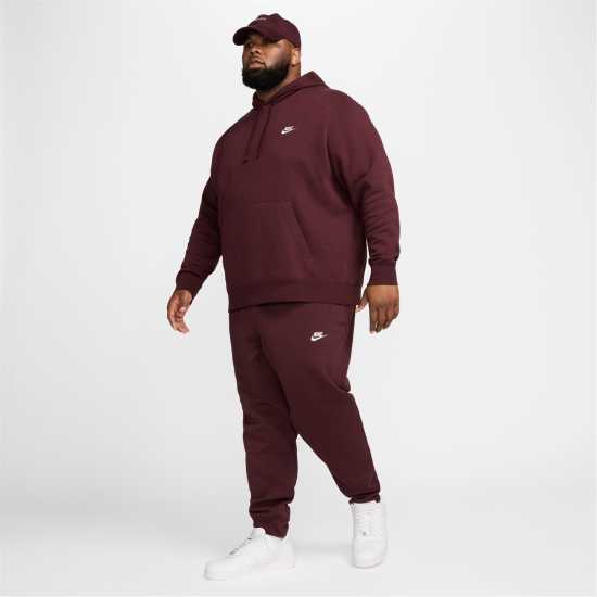 Nike Мъжко Долнище За Джогинг Sportswear Club Fleece Jogging Pants Mens Бордово Мъжки меки спортни долнища