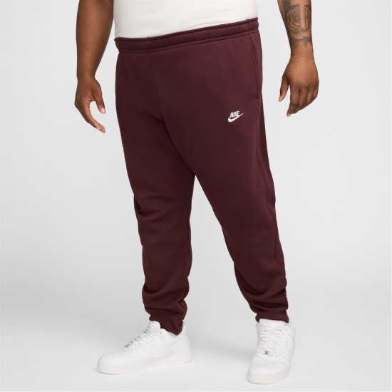 Nike Мъжко Долнище За Джогинг Sportswear Club Fleece Jogging Pants Mens Бордово Мъжки меки спортни долнища
