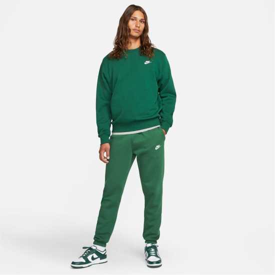 Nike Мъжко Долнище За Джогинг Sportswear Club Fleece Jogging Pants Mens Olive/White Мъжки меки спортни долнища