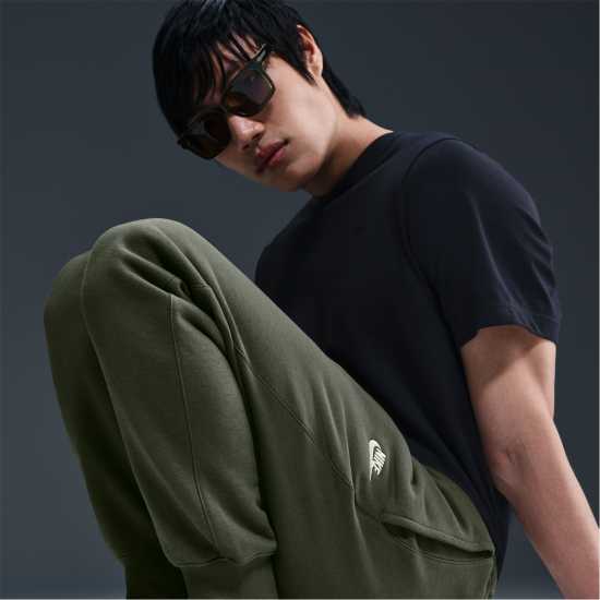 Nike Мъжко Долнище За Джогинг Sportswear Club Fleece Jogging Pants Mens Olive/White Мъжки меки спортни долнища
