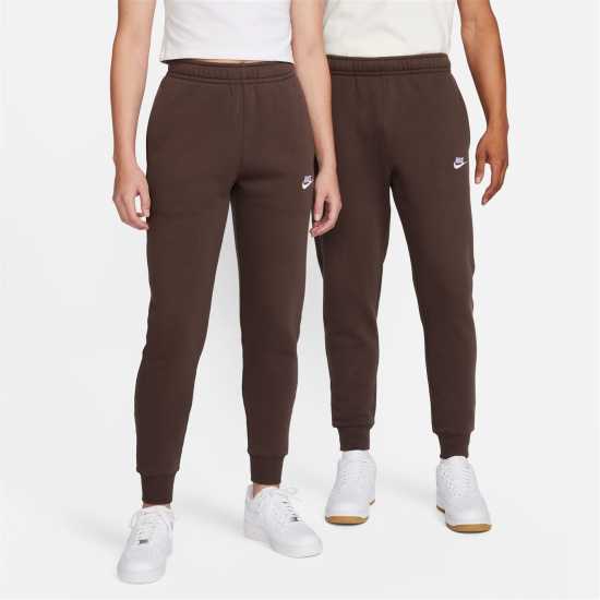 Nike Мъжко Долнище За Джогинг Sportswear Club Fleece Jogging Pants Mens Brown/White Мъжко облекло за едри хора