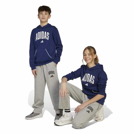 Adidas Seasonals Essentials Collegiate Pant Juniors Grey/Black Детски долнища на анцуг