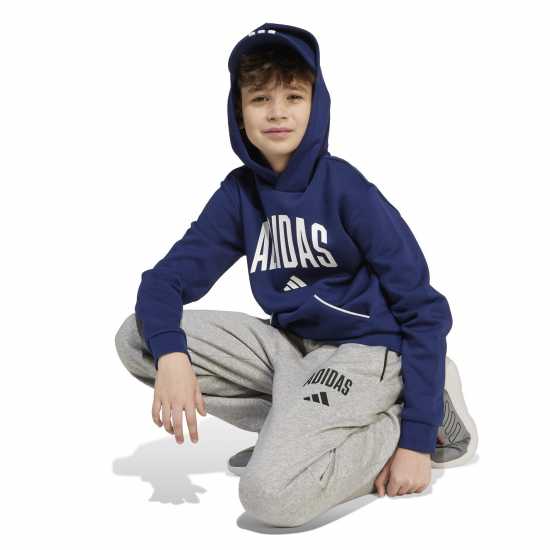 Adidas Seasonals Essentials Collegiate Pant Juniors Grey/Black Детски долнища на анцуг