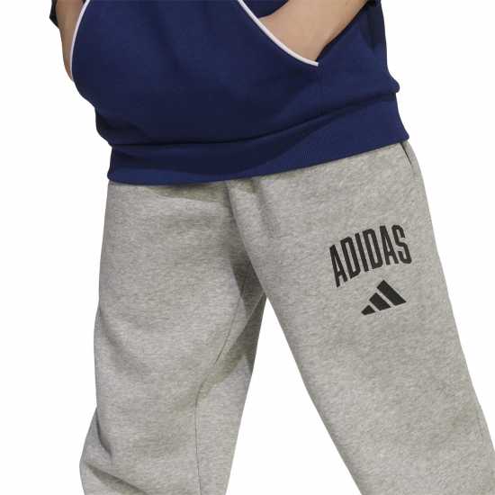 Adidas Seasonals Essentials Collegiate Pant Juniors Grey/Black Детски долнища на анцуг
