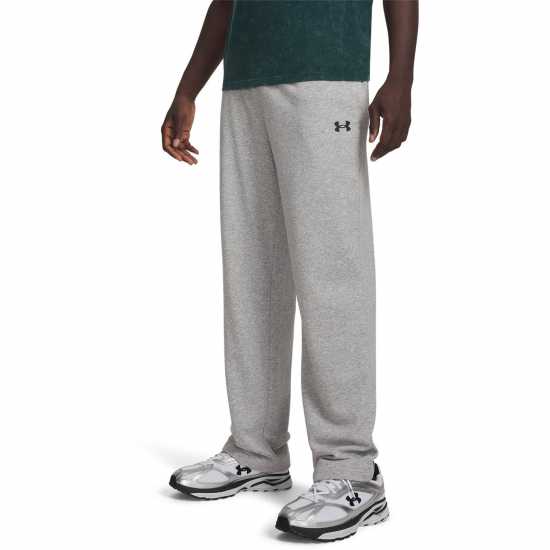 Under Armour Men's Rival Lw Pant Open Hem Fleece Joggers Grey/Black 