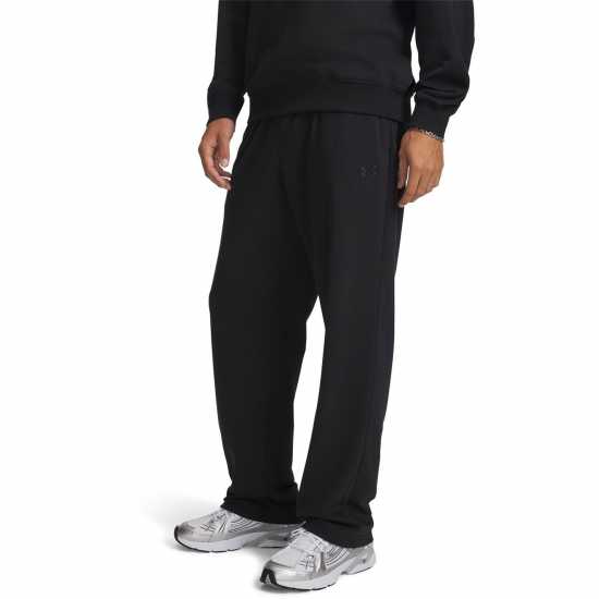 Under Armour Men's Rival Lw Pant Open Hem Fleece Joggers Black/Black 
