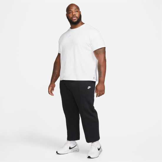 Nike Club Fleece Cropped Joggers Black Мъжко облекло за едри хора