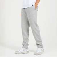 Brave Soul Men's Straight Leg Open Hem Fleece Jogging Bottoms Lt Grey Marl 