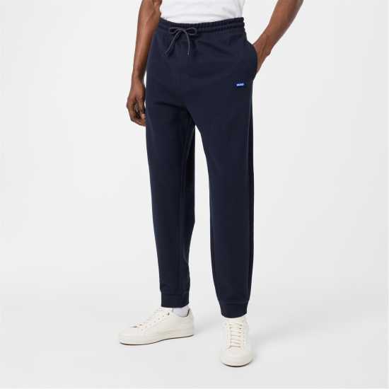 Hugo Boss Hugo Mens Hugo Bodywear Cotton-Terry Tracksuit Bottoms Морска синьо Мъжки меки спортни долнища