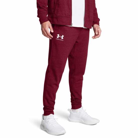 Under Armour Мъжко Спортно Долнище Rival Terry Joggers Mens Red Мъжки меки спортни долнища
